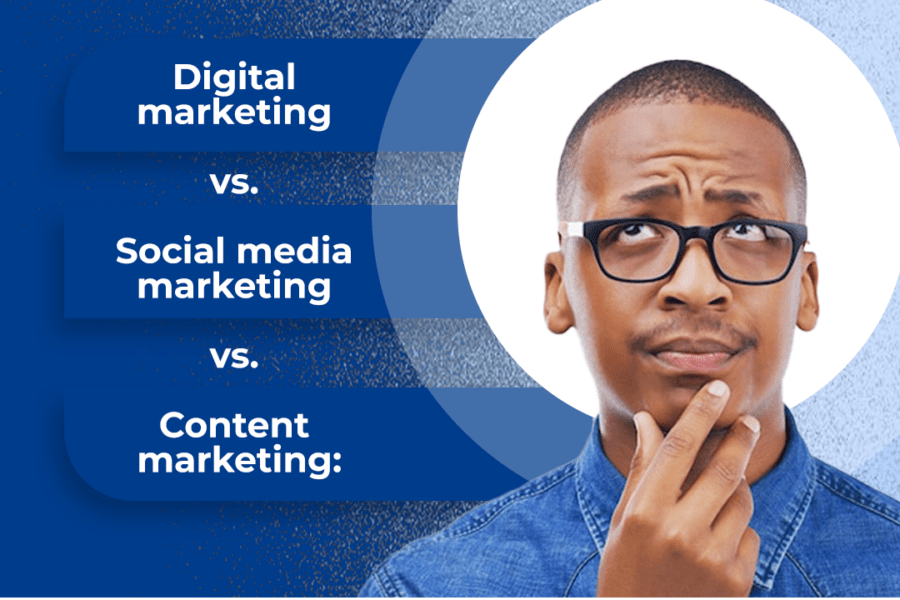 Digital Marketing vs. Social Media Marketing vs. Content Marketing